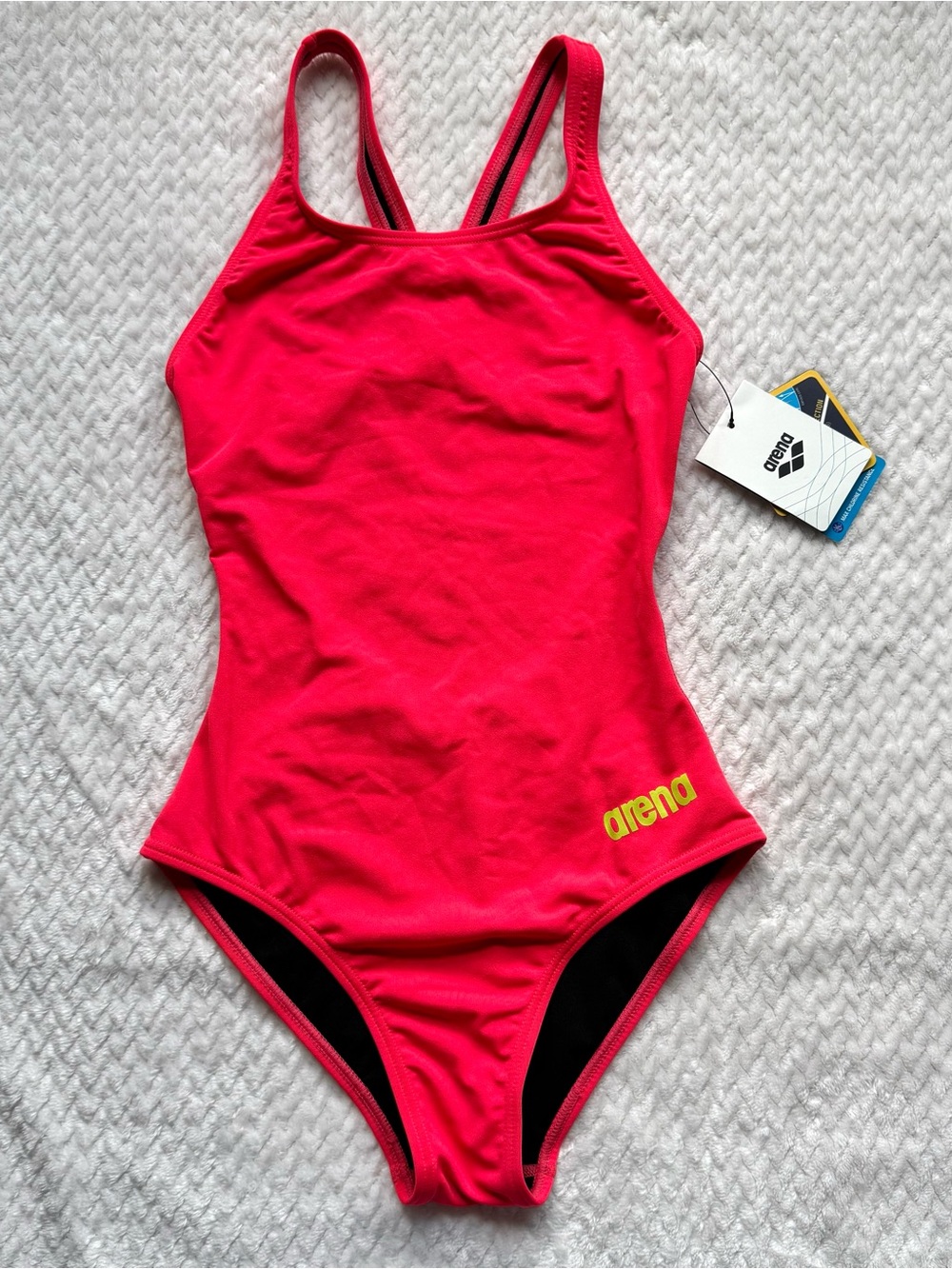 Arena MaxLife Madison Training One Piece Swimsuit 30 Neon NWT Italian Fabric UPF
